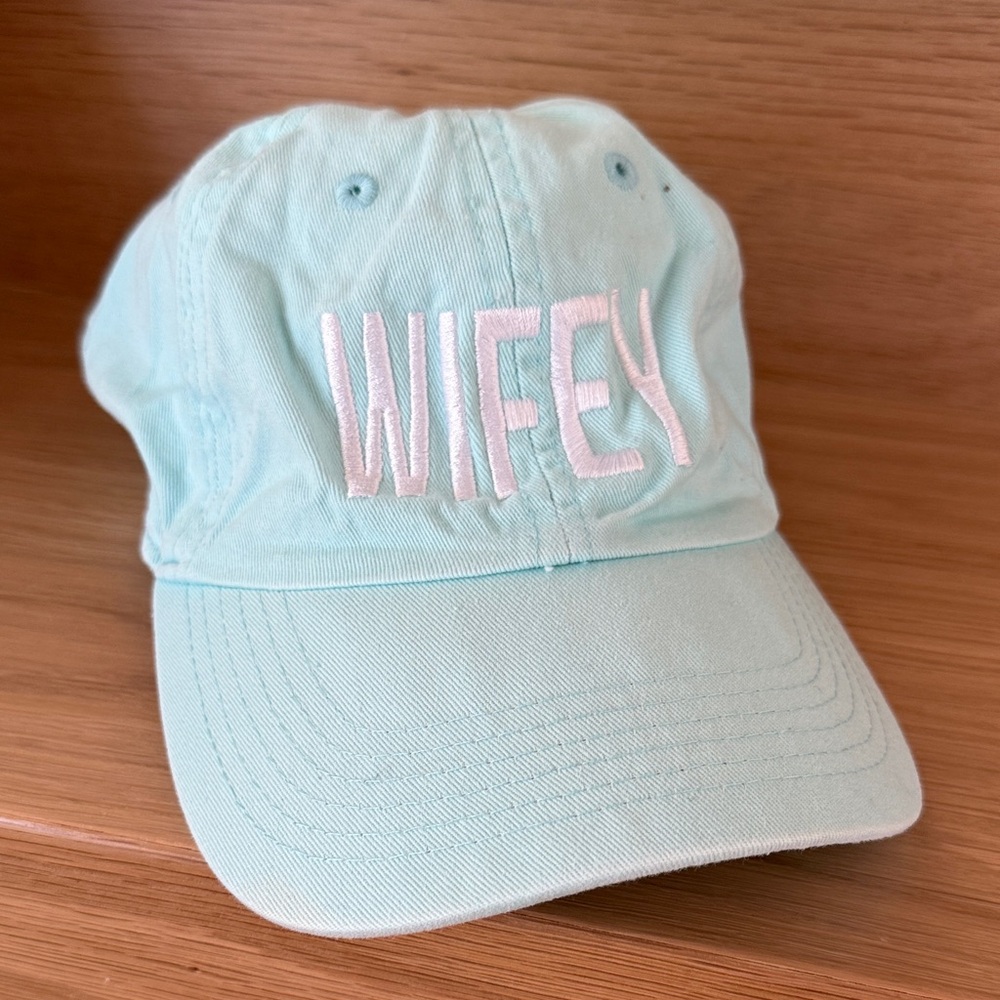 Pastel Green 'Wifey' Embroidered Cap